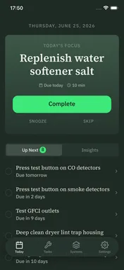 Stu Today screen: daily task focus